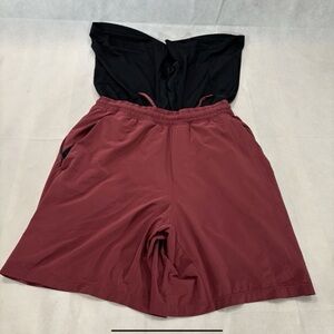 Lululemon Athletica Maroon Athletic Shorts